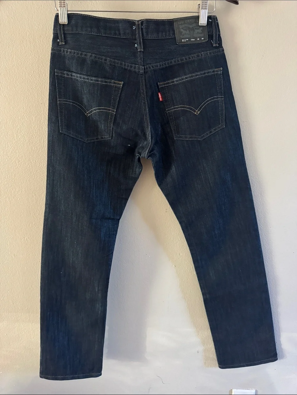 Levi's Men’s Slim Straight Dark Blue Jeans